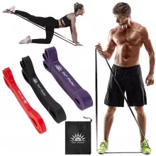 807 KIT 3 Individuais Fitness Super Band Elástico Extensor Funcional Exercício.